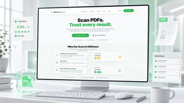 Screenshot of the live PDFScanAccess site
